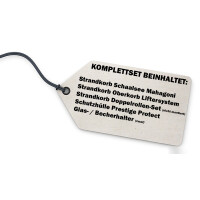 Strandkorb Komplettset: Königssee Teak Bullauge - PE shell - Modell 586