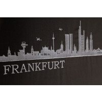 Strandkorb Ammersee Teak Bullauge - PE grau - Skyline Frankfurt