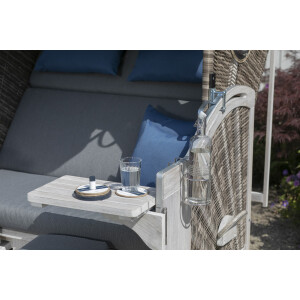 Strandkorb deVries PURE® Seaside XL - PE white kubu - Dessin 486