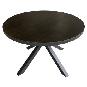 Tisch Malaga - 120 cm rund - gesinterter Stein dunkelgrau...