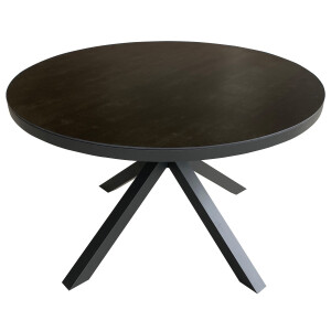 Tisch Malaga - 120 cm rund - gesinterter Stein dunkelgrau...